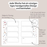 Hand-drawn planner - Undated - 100% recycled paper - Greige