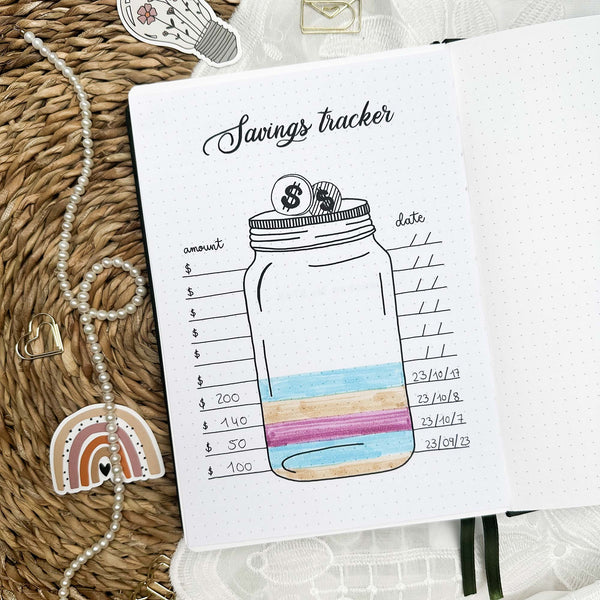 Savings tracker - Stick-in-page - 100% recycled paper